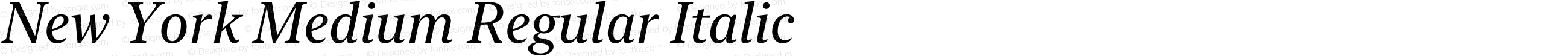 New York Medium Regular Italic