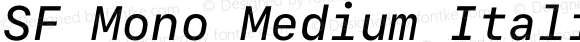 SF Mono Medium Italic