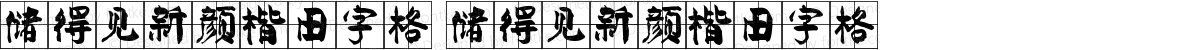 储得见新颜楷田字格 储得见新颜楷田字格