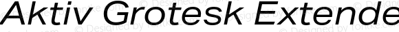 AktivGroteskEx-Italic