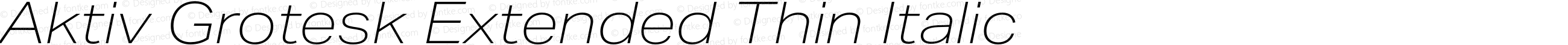 AktivGroteskEx-ThinItalic