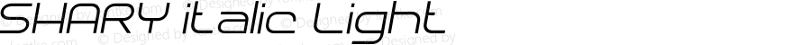 SHARY italic Light