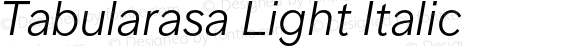 Tabularasa Light Italic