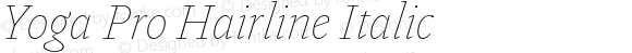 Yoga Pro Hairline Italic