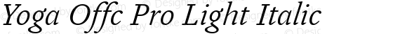 Yoga Offc Pro Light Italic