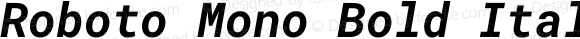 Roboto Mono Bold Italic