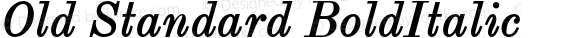 Old Standard Bold Italic