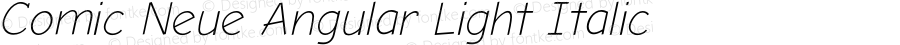 Comic Neue Angular Light Italic