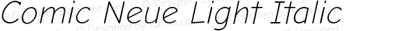 Comic Neue Light Italic