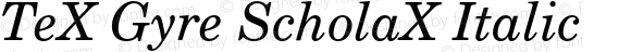 TeX Gyre ScholaX Italic