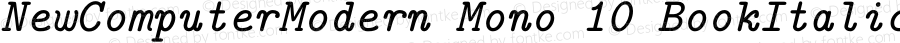 NewCMMono10-BookItalic