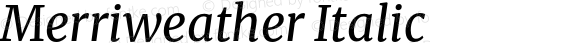 Merriweather Italic