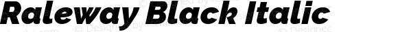 Raleway Black Italic