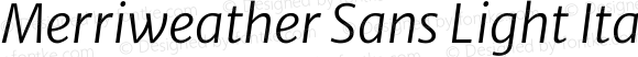 Merriweather Sans Light Italic