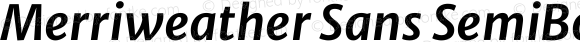 Merriweather Sans SemiBold Italic
