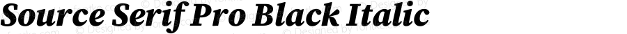 Source Serif Pro Black Italic