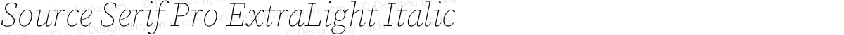 Source Serif Pro ExtraLight Italic