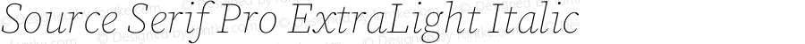 Source Serif Pro ExtraLight Italic