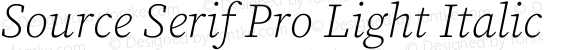 Source Serif Pro Light Italic