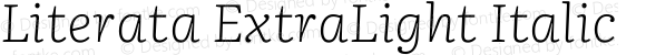 Literata ExtraLight Italic