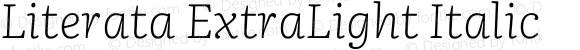 Literata ExtraLight Italic