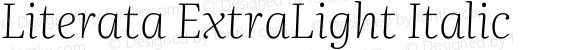 Literata ExtraLight Italic