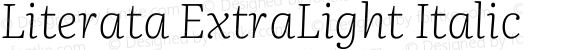 Literata ExtraLight Italic