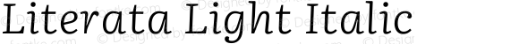 Literata Light Italic