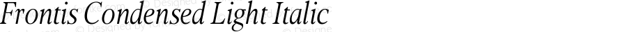 Frontis Condensed Light Italic