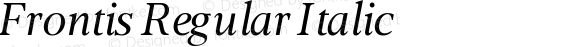 Frontis Regular Italic