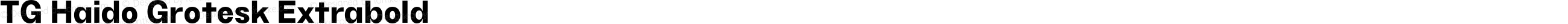 TG Haido Grotesk Extrabold