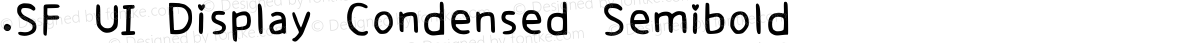 .SF UI Display Condensed Semibold