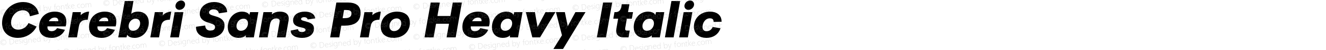 Cerebri Sans Pro Heavy Italic