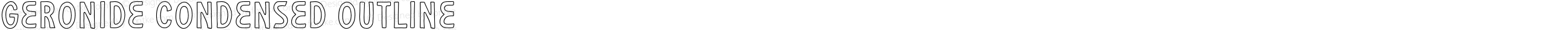 Geronide Condensed Outline