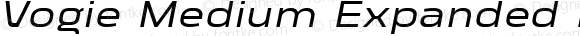 Vogie Medium Expanded Italic