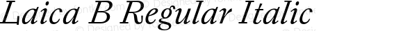 Laica B Regular Italic