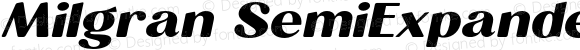 Milgran SemiExpanded Italic