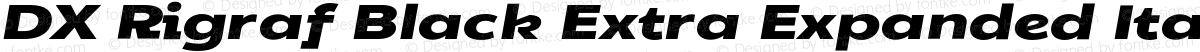 DX Rigraf Black Extra Expanded Italic