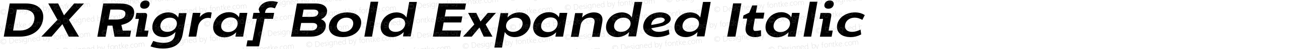 DX Rigraf Bold Expanded Italic