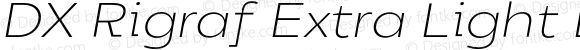 DX Rigraf Extra Light Expanded Italic