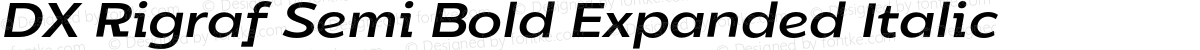 DX Rigraf Semi Bold Expanded Italic
