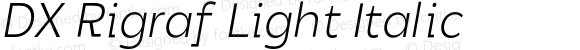 DX Rigraf Light Italic