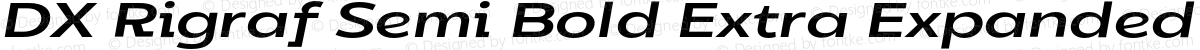 DX Rigraf Semi Bold Extra Expanded Italic