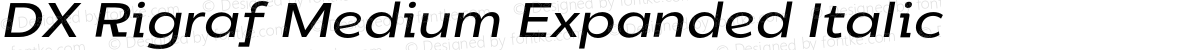 DX Rigraf Medium Expanded Italic