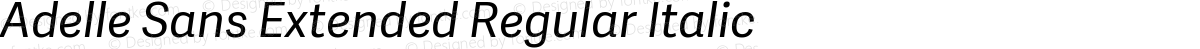 Adelle Sans Extended Regular Italic
