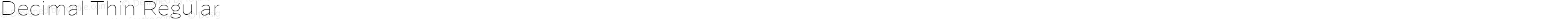 Decimal Thin