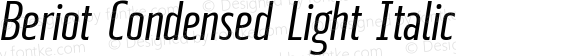 Beriot Condensed Light Italic