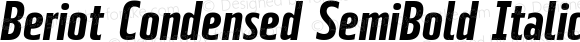 Beriot Condensed SemiBold Italic