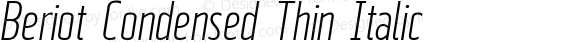 Beriot Condensed Thin Italic