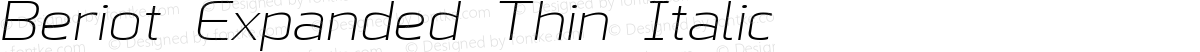 Beriot Expanded Thin Italic